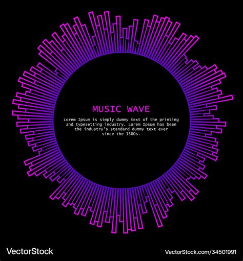 Rainbow round music wave player logo colorful Vector Image