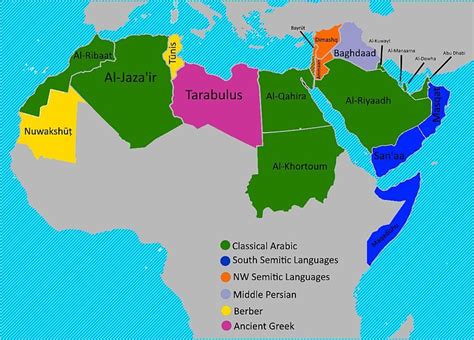 Lingwistyczne pochodzenie stolic państw Ligi Arabskiej