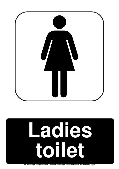 Ladies Toilet Sign Printable