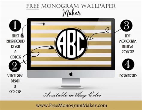 Free Monogram Wallpaper Maker | Customize Online