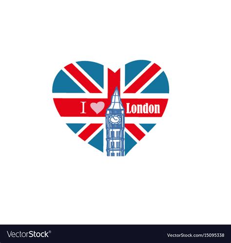 I love london - banner Royalty Free Vector Image