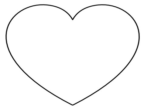 Super Sized Heart Outline – Extra Large Printable Template | Heart template, Printable heart ...