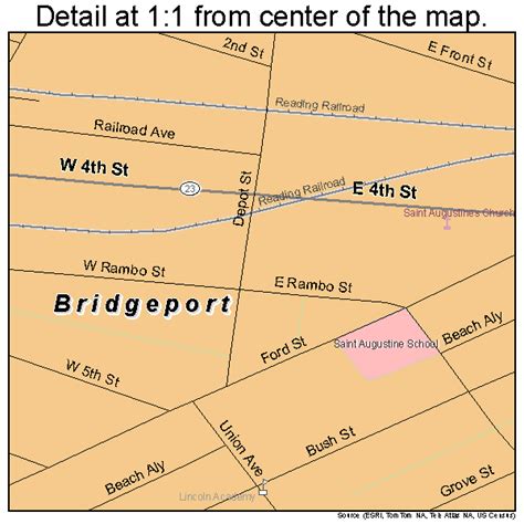 Bridgeport Pennsylvania Street Map 4208568