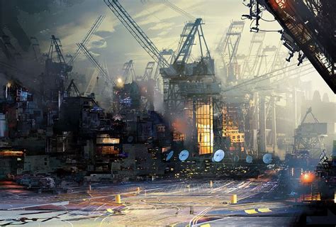 "Scraps Of The Untainted Sky": The Epic Dystopian Artworks By Daniel Dociu | Concept art, Sci fi ...