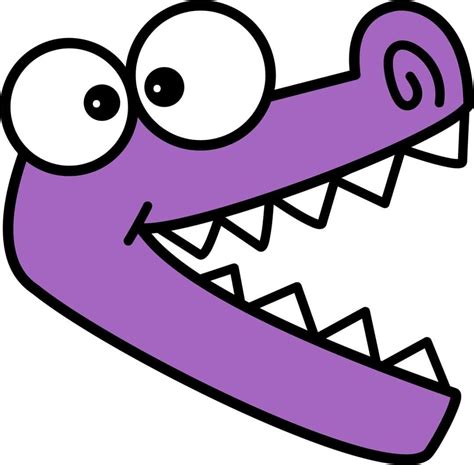 a purple monster with big eyes and sharp teeth