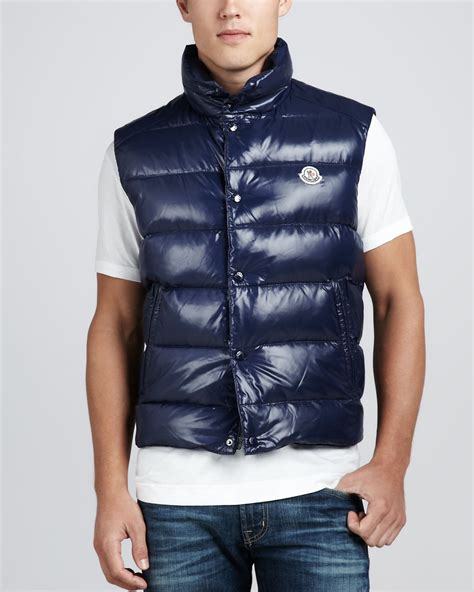 Moncler Tib Puffer Vest Navy in Blue for Men - Lyst