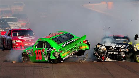 NASCAR Crashes After The Finish - YouTube