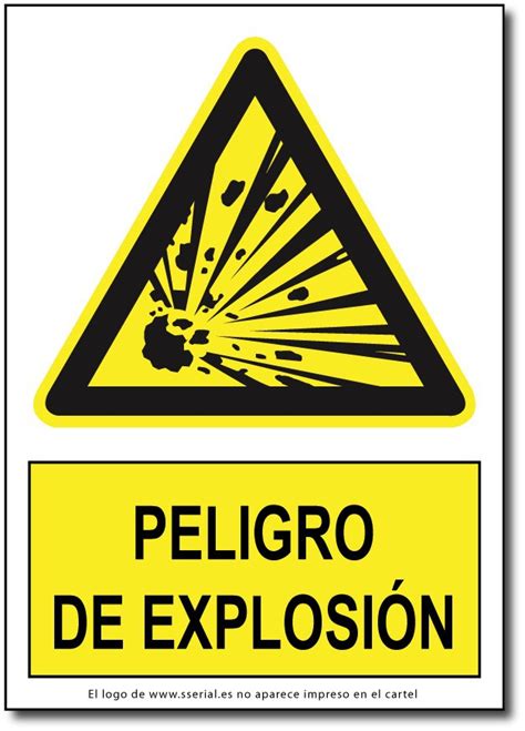 Cartel Peligro de Explosión - Vinilo Adhesivo o PVC