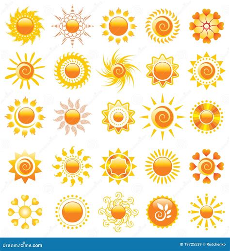 Sun design elements stock vector. Illustration of design - 19725539