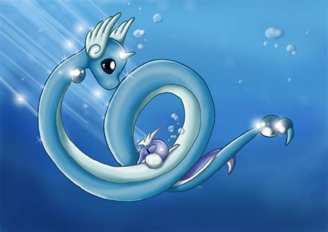 Dratini & Dragonair - Dragon Type Pokemon Fan Art (6719605) - Fanpop