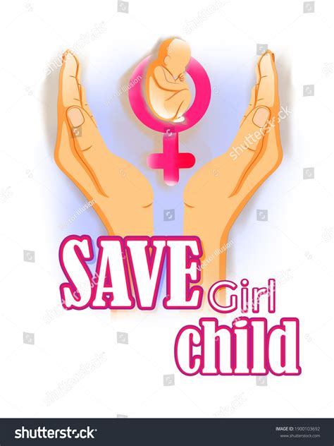 Vector Illustration Concept Save Girl Child Stock Vector (Royalty Free ...