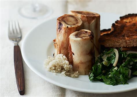 Roast Bone Marrow With Parsley Salad Recipe | Epicurious