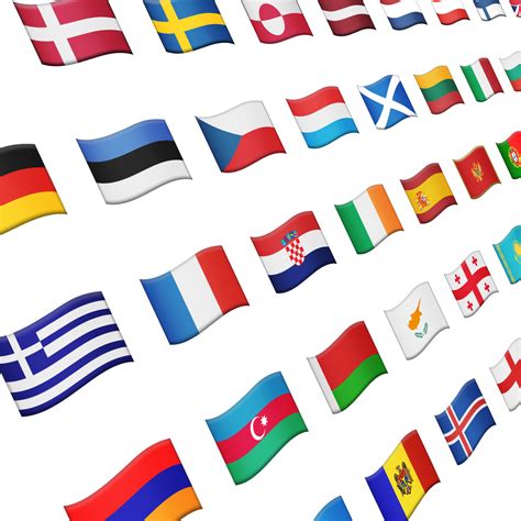 Vector Emoji Flags Europe