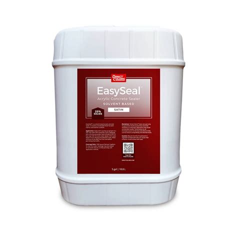 Direct Colors EasySeal Solvent Based Clear Acrylic Satin Ready-to-use Concrete Sealer (5-Gallon ...