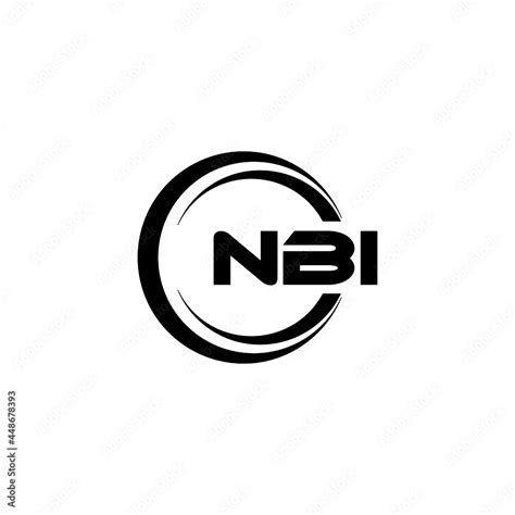 NBI letter logo design with white background in illustrator, vector ...