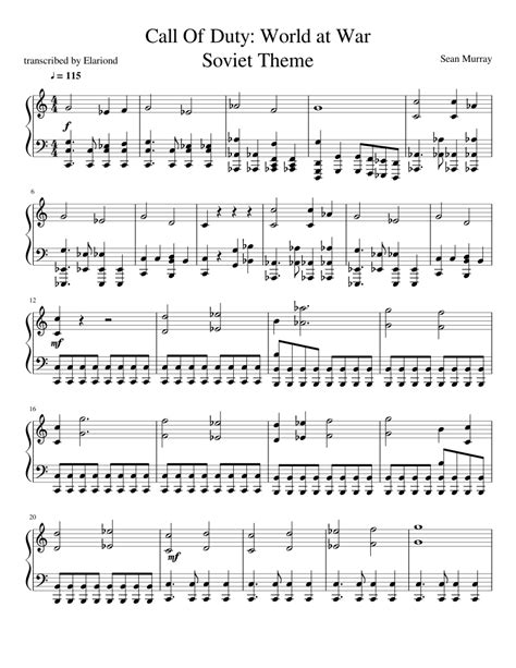 World at War Sheet music for Piano (Solo) | Musescore.com