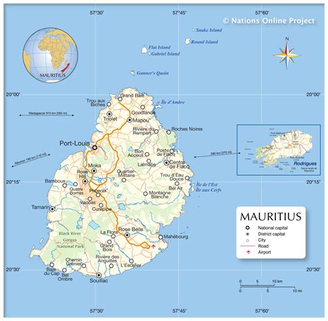 Map of Mauritius - Nations Online Project