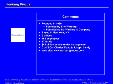 Warburg Pincus: A Leading Private Equity Firm - ppt download