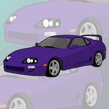 Premium Vector | Purple sports car super car illustration vector