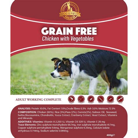 Grain Free Chicken & Veg Wet Food 400g Trays x10 - Dog and Field