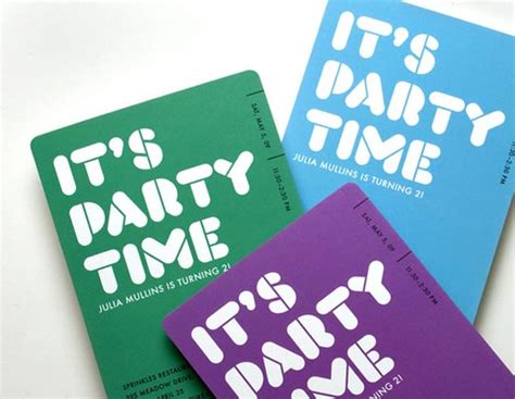 30 More Modern Birthday Invitation Card Designs - Jayce-o-Yesta