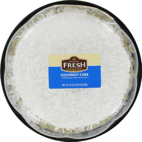 Bakery Fresh Goodness Coconut Iced Single Layer White Cake, 24 oz - Kroger