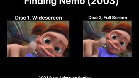 Finding Nemo: Darla Widescreen Vs Full Screen - YouTube