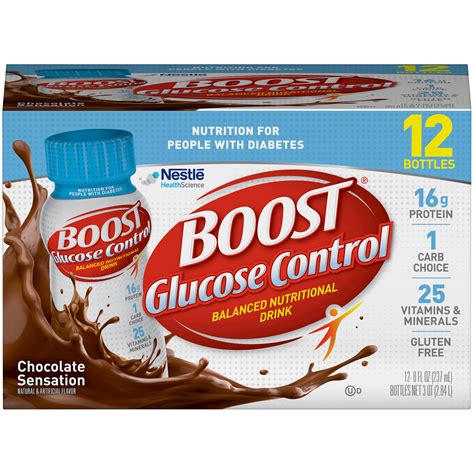 Boost Glucose Control Ready to Drink Nutritional Drink, Rich Chocolate ...