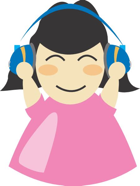 Girl With Headphones Clip Art at Clker.com - vector clip art online ...