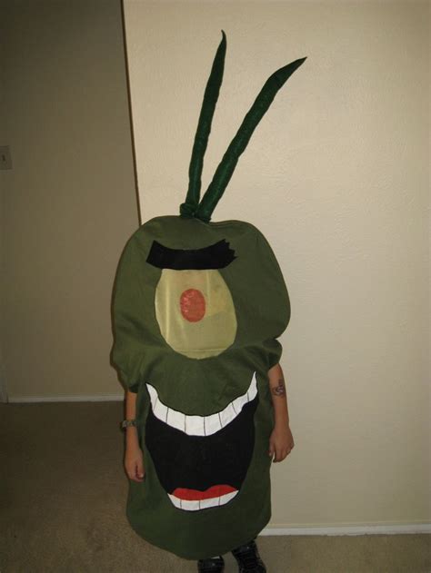 I could not find a Plankton costume anywhere so I decided to make my own. Spongebob Halloween ...