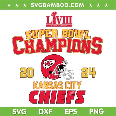 Chiefs Super Bowl 2024 Champions SVG PNG