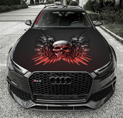 Eye Red Devil Car Hood Wrap Full Color Vinyl Sticker - vrogue.co