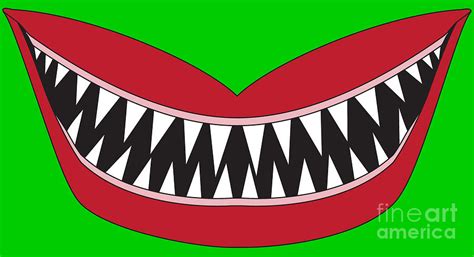 Sharp Teeth Mouth Digital Art by Designs by Joella - Pixels