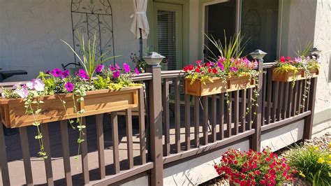 3 pot Universal Deck Rail Planter Box Redwood | Etsy | Deck railing ...