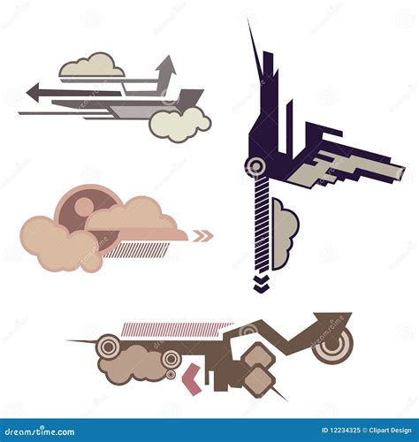 Abstract Urban Design Elements Stock Illustration - Illustration of tech, vector: 12234325