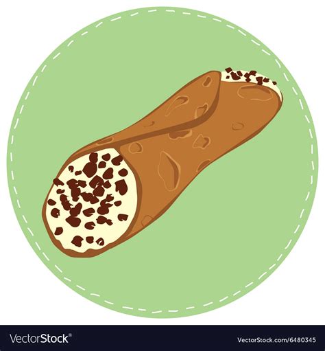 Typical sicilian dessert cannoli Royalty Free Vector Image