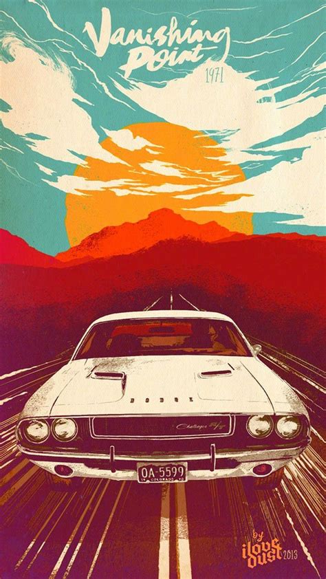 White Car art | Car illustration, Automotive artwork, Vintage poster art