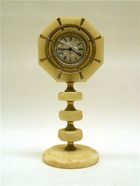 Onyx Ships Wheel Desk Clock - 30cm - Clocks - Novelty - Horology (Clocks & watches)