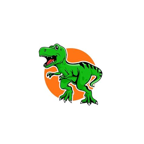 Premium Vector | Smile dinosaur coloring logo design