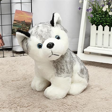 Other Stuffed Animals Realistic Husky Dog Plush Toy Stuffed Animal Soft ...