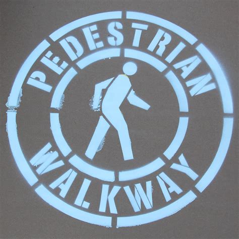 Pedestrian Walkway Stencil - Traffic Stencils, SKU - ST-0322