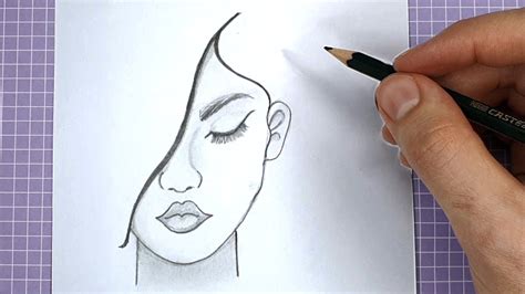 How to draw a face for Beginners/ EASY WAY TO DRAW A REALISTIC FACE - YouTube