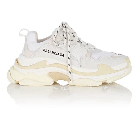 Balenciaga Leather Triple S Sneakers in White - Save 15% - Lyst