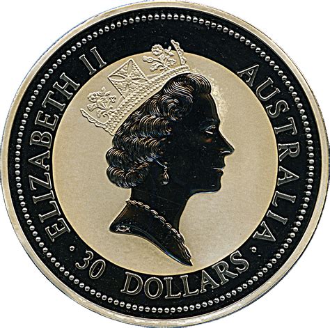 30 Dollars - Elizabeth II (3rd Portrait - Australian Kookaburra ...