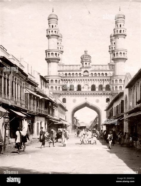 Charminar, Hyderabad, India, street scene, c.1890's Stock Photo - Alamy