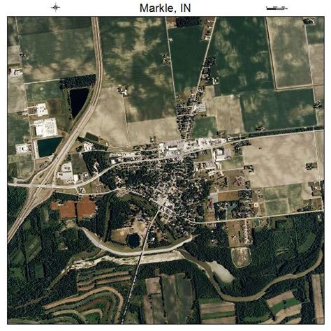 Aerial Photography Map of Markle, IN Indiana