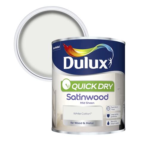 DULUX RETAIL QD SATINWOOD WHITE COTTON 750ML - Winterstoke Decorator ...