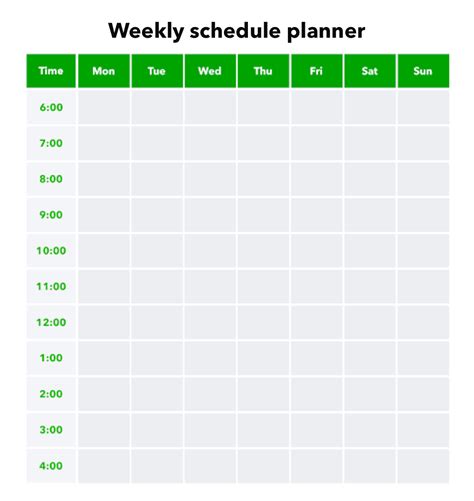 Free time schedule templates—Download & print | QuickBooks