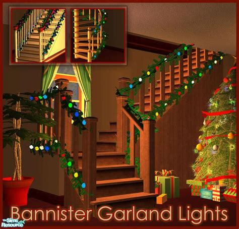 sim_man123's Bannister Garland Lights | Sims 4 seasons, Sims, Bannister ...