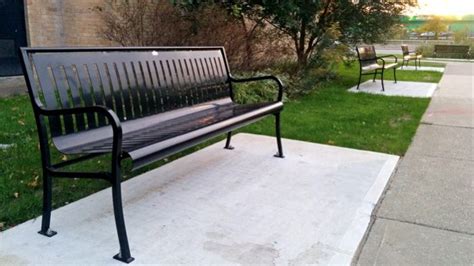 Commercial Metal Park Bench / SPB-079 | Sunperk Site Furnishings